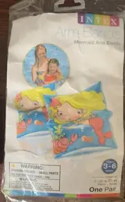 Intex Inflatable Arm Bands Mermaid Child Swim Pool Lake Safety Swim Float 3-6 ye