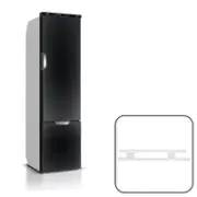 Vitrifrigo Slim 140 Litre 12/24V Black Fridge Freezer with Chromelock