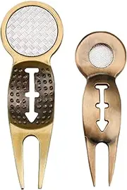 Golf Pitch Repairer,Golf Divot Repair Tool | Portable Golf Ball Marker Golf Pitch Fork, Golf Training Aids for Golf Lovers Men Women Golfers Buniq