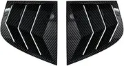 Compatible for Kia Stinger 2018-2023 Car Rear Louver Window Side Shutter Cover Trim Sticker Vent Scoop ABS Carbon Fiber Black Accessories(Carbon Look)