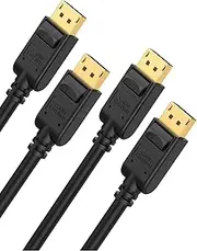 DisplayPort to DisplayPort Cable [2-Pack], CableCreation 10 Feet DP to DP Cable Gold Plated, Support UHD 4K@60Hz, 2K@144Hz, 3M, Black