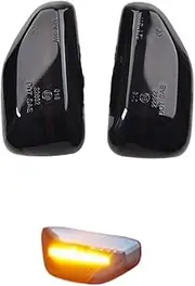 Turn Signal Lights for Dacia for Logan II 2012 for Sandero II 2012 for Duster 2018 Amber Indicator Repeater Lamp 2pcs LED Dynamic Side Marker Turn Signal Light Turn Signal Lights(Dynamic Smoked)