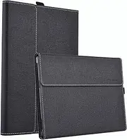 Microsoft Surface Pro 9 Case (2022 Release), Folding Surface Pro 8 Sleeve Cover Accessories PU Leather Shell Protectiv Case, Compatible with Type Cover Keyboard, (Black)