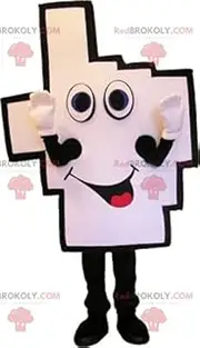 White and black supporter hand REDBROKOLY Mascot