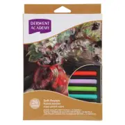 24pc Derwent Academy Soft Pastels Crayon Arts/Colouring/Painting Assorted Colour
