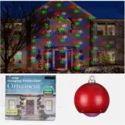 SnowFall Multicolor LED Lightshow Hanging Projection Ornament Christmas Party