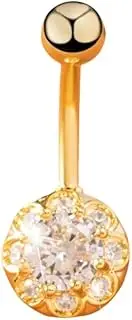 [Euvdora] belly button piercing Sexy flowers Cubic zircon pierced jewelry for weddings, birthdays, trips and souvenirs