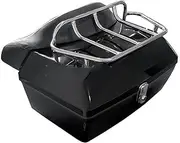 48L Motorcycle Trunk Helmet Box Rear Tail Storage Box Universal Top Luggage Tool Cases with Backrest Pad for Scooter