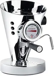 [BUGATTI] Diva Espresso Coffee and Cappuccino Machine, for Ground Coffee and Pads, 15 Bar, 950 W, Capacity 0.8 Litres, Elegant Design (Chrome)