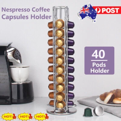 Nespresso Coffee Pod Holder Stand Dispenser Rack Storage Capsule 40 Pods DY