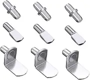 POPETPOP 68pcs Partition Nail Set Supports Heavy Duty Shelf Shelving Wall Shelf Brackets Shelf Support Brackets for Shelves Furniture Shelves Holder Pegs Sturdy Shelf Bracket Silver
