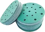25pcs 6 Inch 17 Hole Hook and Loop Sanding Disc Film Sandpaper Orbital Sander Pads Wet and Dry 150mm (80 Grit)