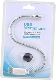 ibasenice 1pc Desktop Microphone High Sensitivity Chatting Gaming Mic Compact Design for Laptop Portable Easy to Use