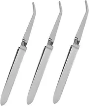NOLITOY Stunning Nail Art Tweezers Pcs Stainless Steel for Nail Rhinestones Picking Manicure Fixing Clips for Professionals