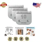 3-Piece Dog Grooming Blades Set Compatible with Andis & Oster for Precision Cuts