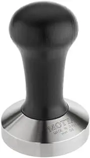 [Motta] 8100/B Professional Flat Base Coffee Tamper, 58mm, Black Handle