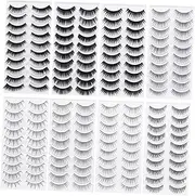 ERINGOGO 80Pairs Eyelashes Styles of Thick Long False Eyelashes for Women Teens Easy to Use Comfortable Wear for Daily Makeup Parties