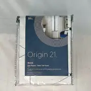 Origin 21 84" Rod Pocket/Back Tab Panel Curtain 50x84 Navy Pattern Light Filter