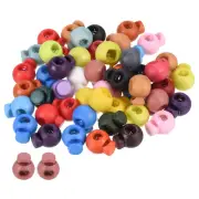 18mm Cord Locks Set, 50 Pack Multicolor Ball Spring Toggle Stopper