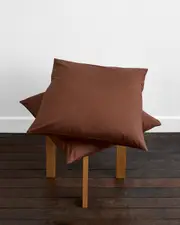 Espresso Organic Cotton European Pillowcases (Set of Two)