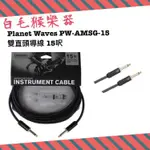 《白毛猴樂器》 PLANET WAVES 全新公司貨 PW-AMSG-15 美製導線 15呎 雙直頭 導線