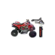 Dasa Exhaust Full System Joe Byrd Ed. Honda TRX450R 2006+ Black/Brush/Red