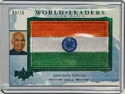 RAM NATH KOVIND 2020 DECISION WORLD LEADERS FLAG PATCH CARD #/d 9/10 INDIA RELIC