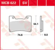TRW Lucas Sintered lining MCB622SV