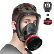 Gas Mask Survival Nuclear and Chemical - Respirator with 40mm Activated Carbo...