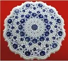 White Marble Coffee Table Top Lapis Lazuli Stone Sofa Table for Home Decor