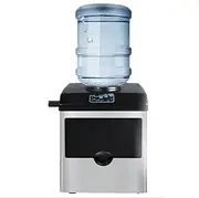 2 in 1 Water Ice Maker, 48lbs Daily Ice Cube Makers,Stainless Steel Ice Makers Countertop,Tabletop Ice Maker Machine with a Scoop and a 4.5 Pound Storage Basket