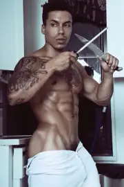 [A008] Handsome Man Cute Male Model Showing Off Body Physique Art Photography