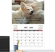 Dog Calendar, Monthly Desk Calendar, 2026 Organiser for Planning in the Workplace, Home, School and Family