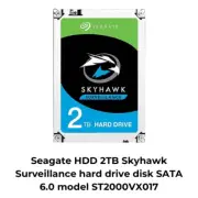 Seagate HDD 2TB Skyhawk Surveillance hard drive disk SATA 6.0 model ST2000VX017