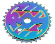 Ride Out ROS Logo BMX Sprocket - 19 mm, 33t, Neo Chrome