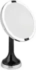 Sensor LED Lighted Makeup Vanity Mirror, 8" Round, 3X Black/Chrome rechargeable