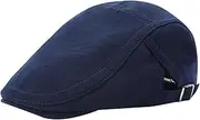 [Tadill] Cabbie Hat Men Flat Cap Ivy Cap Casual 55-59cm Painter Hat Fashion Classic Newsboy Hat Beret Hat for Fishing Driving Traveling, Dark Blue