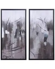 StyleCraft Set of Two Hand Painted Art on Canvas