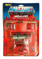 VINTAGE MATTEL MASTERS OF THE UNIVERSE MOTU MEGALASER GUN NEW SEALED CARD RARE