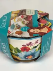 Pioneer Woman Measuring Cups Breezy Blossom Floral 4Pc Ceramic Nesting Bowl Set