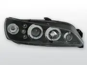 Mga headlight for Peugeot 306 97-01 Itim ang Mata ng Anghel LPPE17WS XINO AU