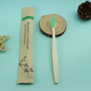 Bamboo Green Toothbrushes 100Pcs Eco Friendly Reusable Adult Toothbrush