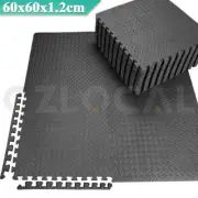 EVA Foam Mat Interlocking Heavy Duty Gym Flooring Floor Mat Tiles Black Grey