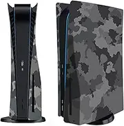 Faceplate Cover Shell for PS5 Disc Edition Console Face Plates, Playstation 5 Accessories Protective Replacement Panels (Gray Camouflage)