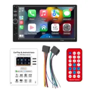 7" Double 2 DIN Touch Screen Car Stereo Radio Bluetooth USB AUX IN Carplay MP5