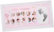 Newborn Photo Frame Month Milestone Kit Handprint Footprint Elegant Home Decor