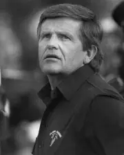 Jerry Glanville Atlanta Falcons looks on 1990s Old Photo 14