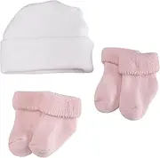 Jefferies Socks Infant Turncuff Terry Booties and Hat Sock