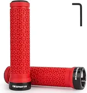 GPMTER Bike Handlebar Grips, Single Lock on Bicycle Handle Bar, for BMX, Mountain, MTB, Beach Cruiser, Scooter, Folding Bike, Soft Non-Slip-Rubber Hand Grip Comfortable Ergonomic