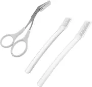 Beavorty 1set Eyebrow Trimmer Set Scissors Razors for Men Eyebrow Shaping Kit Eye Brow Trimmer for Men Eyebrow Grooming Kit for Women Eyebrow Razor Stainless Steel Blade Transparent